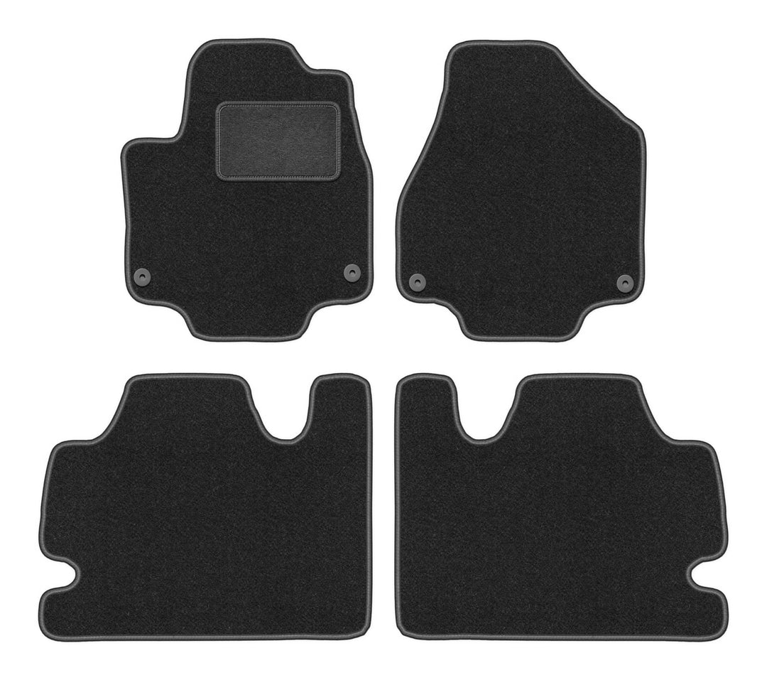 Velours Fussmatten 4-TLG Set passend für Chrysler Pacifica II (2017-) | Qualität: CARLUX, passgenau,