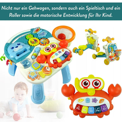 COIL Lauflernwagen Baby 5-in-1 Lauflernhilfe, Laufhilfe Baby Walker Lernspielzeug mit Musik und Lich