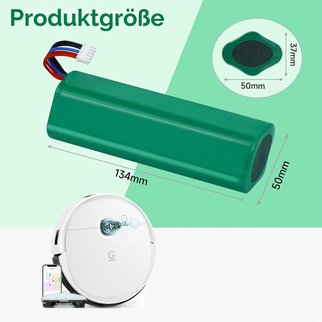 CITYORK Li-ion 6500mAh Ersatz Akku für Yeedi Vac 2 pro/Vac 2/Vac max, Akku für Ecovacs Deebot Ozmo 9