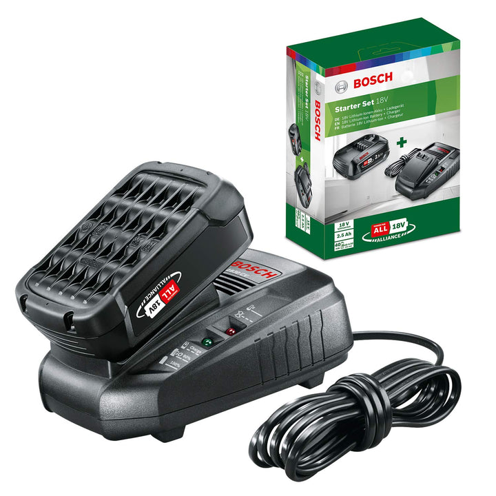 Bosch Bosch Starter-Set 18V (2.5 Ah Akku, 18 Volt System, Ladegerät, im Karton) 2.5 Ah Starter Set |