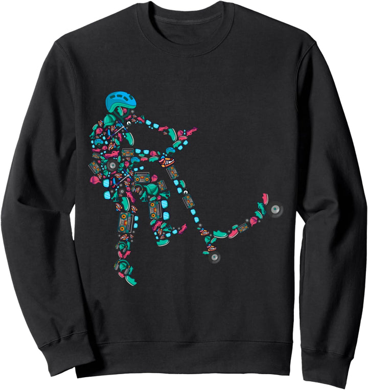 Scooter Roller Stunt E-Roller Kinder & Jungen Sweatshirt