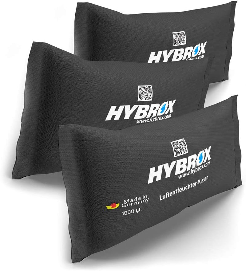 HYBROX Auto Luftentfeuchter Kissen - Wiederverwendbar, Entfeuchter, Autoentfeuchter (SPARSET 3x1000g