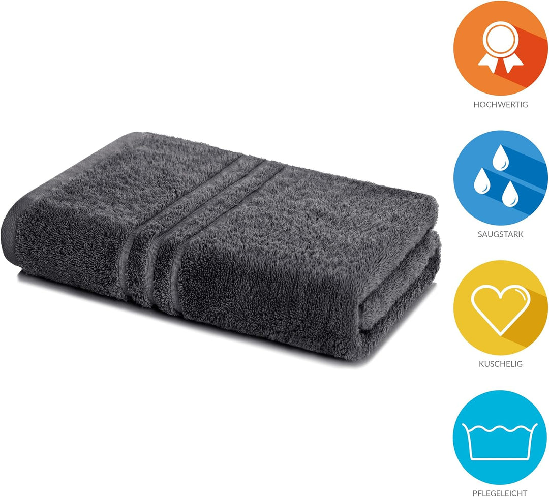 Lavea® Saunatuch 80x200 cm – Hochwertiges, Saugstarkes Saunatuch aus 100% Baumwolle, Frottierserie E