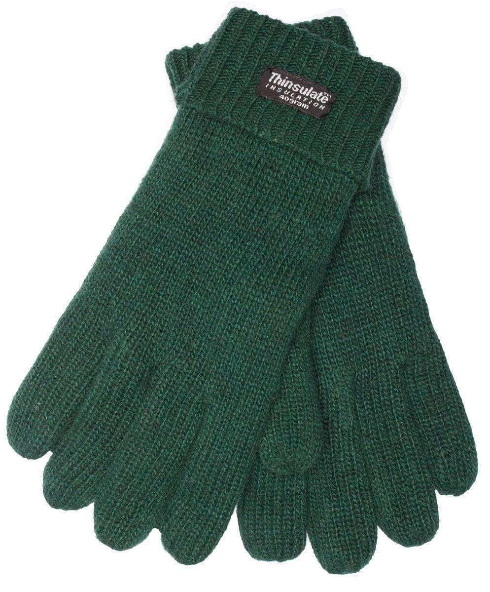EEM Damen Strickhandschuhe, weiche Wolle, Thinsulate Thermofutter L-XL Dunkelgrün, L-XL Dunkelgrün