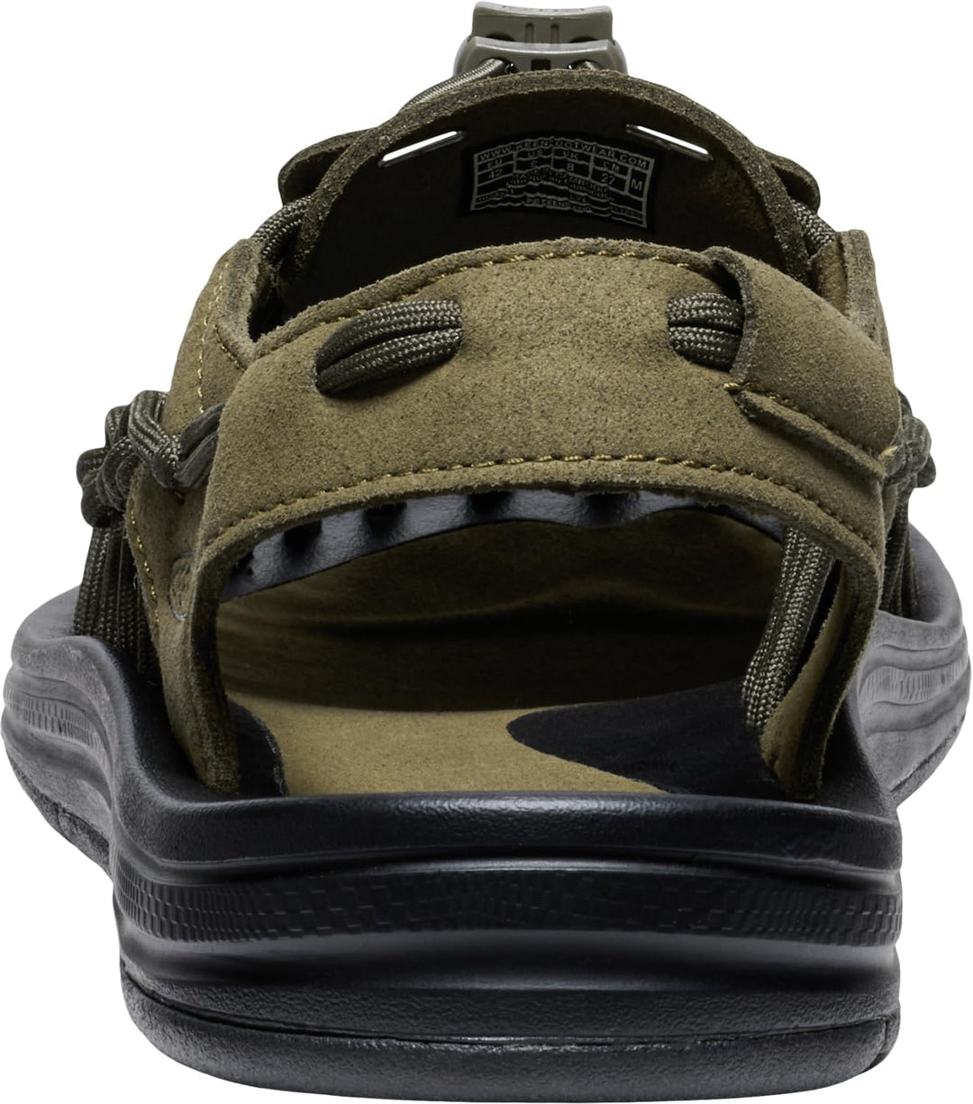 KEEN Herren Uneek Sandalen 42 EU Dark Olive Black, 42 EU Dark Olive Black