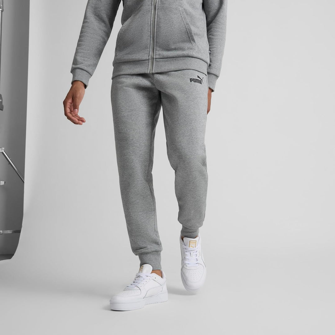 PUMA Herren ESS Logo Pants FL Cl Hose S Medium Gray Heather, S Medium Gray Heather