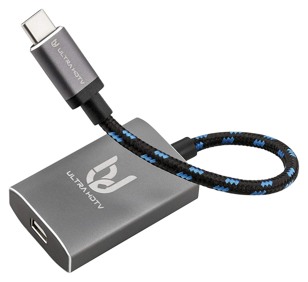 Ultra HDTV USB-C auf Mini-Displayport Adapter (Buchse), 4K Übertragung bei vollen 60Hz, Grau