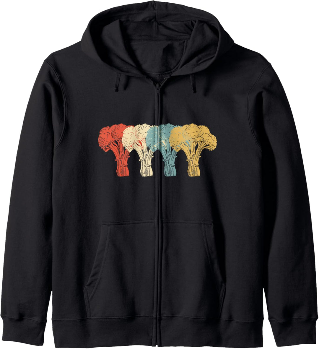 Vintage Brokkoli Blumenkohl Geschenk Kapuzenjacke