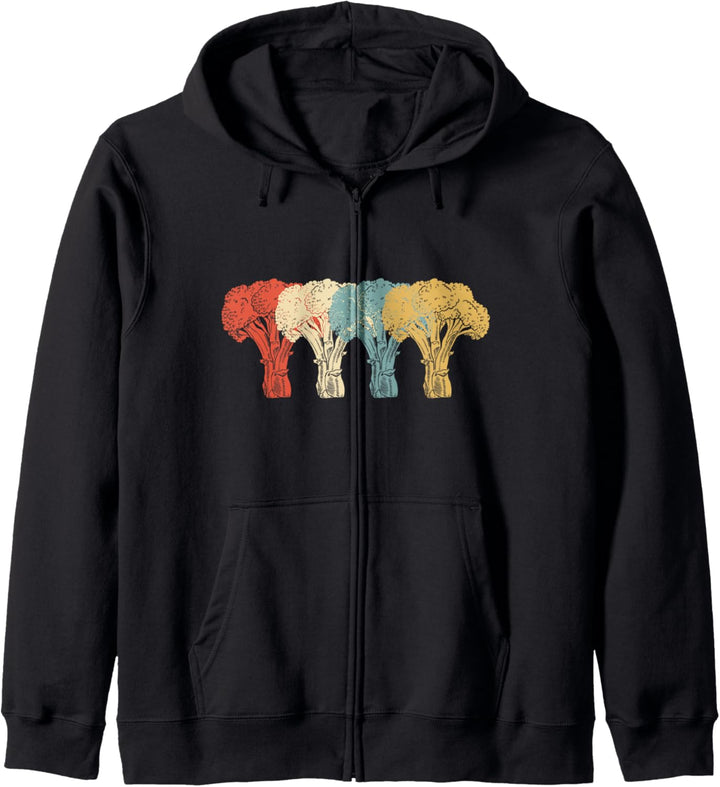 Vintage Brokkoli Blumenkohl Geschenk Kapuzenjacke