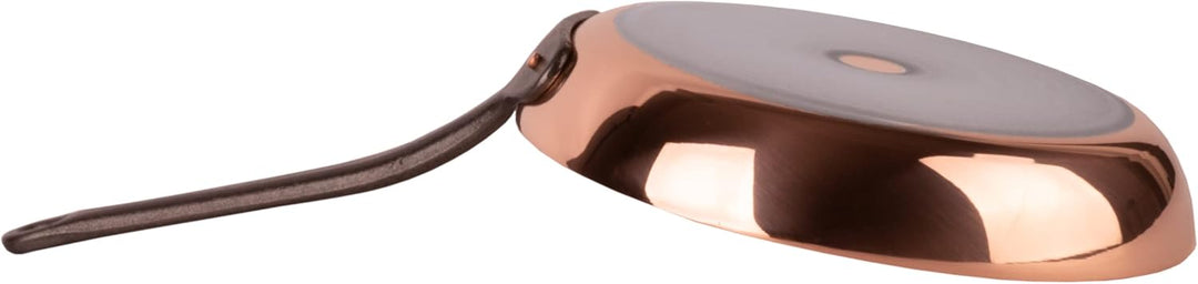 reine Kupferpfanne Ø 28cm dickwandig | Pfanne aus massivem Kupfer ohne Beschichtung (L | für indukti
