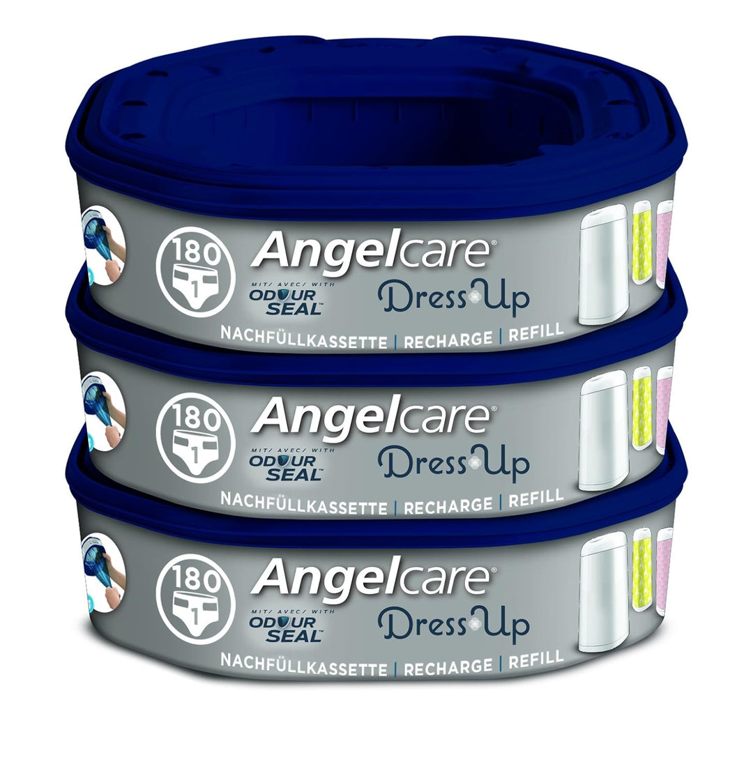 Angelcare AR5003-DE 3er-Pack Nachfüllkassette Dress-Up, blau, Dress-Up