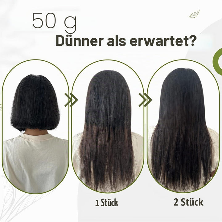 RUNATURE Clip in Extensions Echthaar Aschblond mit Platinblond Clip in Haarextension Echthaar Clips