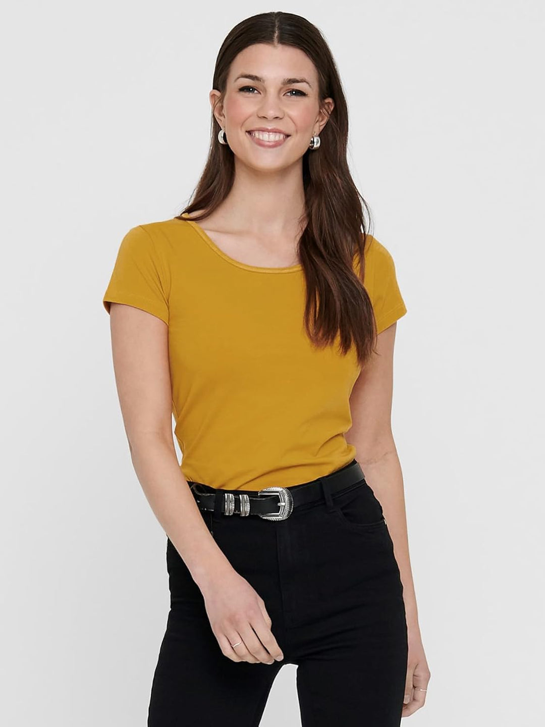 ONLY 3er Pack Damen T-Shirt schwarz oder weiss Kurzarm lang Basic Sommer T-Shirts XS S M L XL 152091