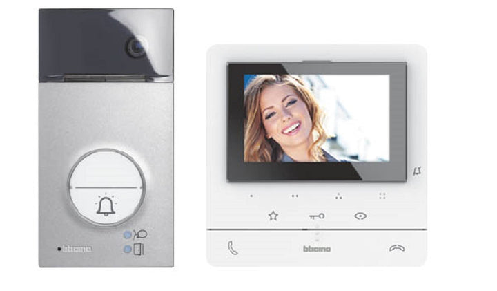 BTICINO, Video-Türsprechanlage Set 2-Draht, Flex ONE: Classe 100 V16E mit 5" Farb LCD-Display, Türst