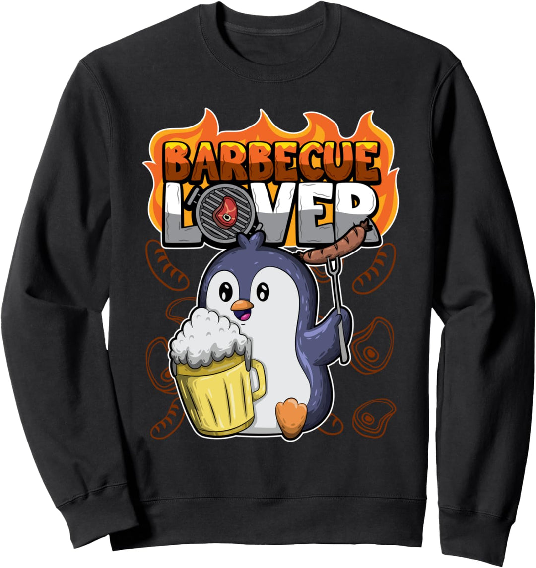 Barbecue Lover - Grilltiere Griller - BBQ Pinguin Sweatshirt