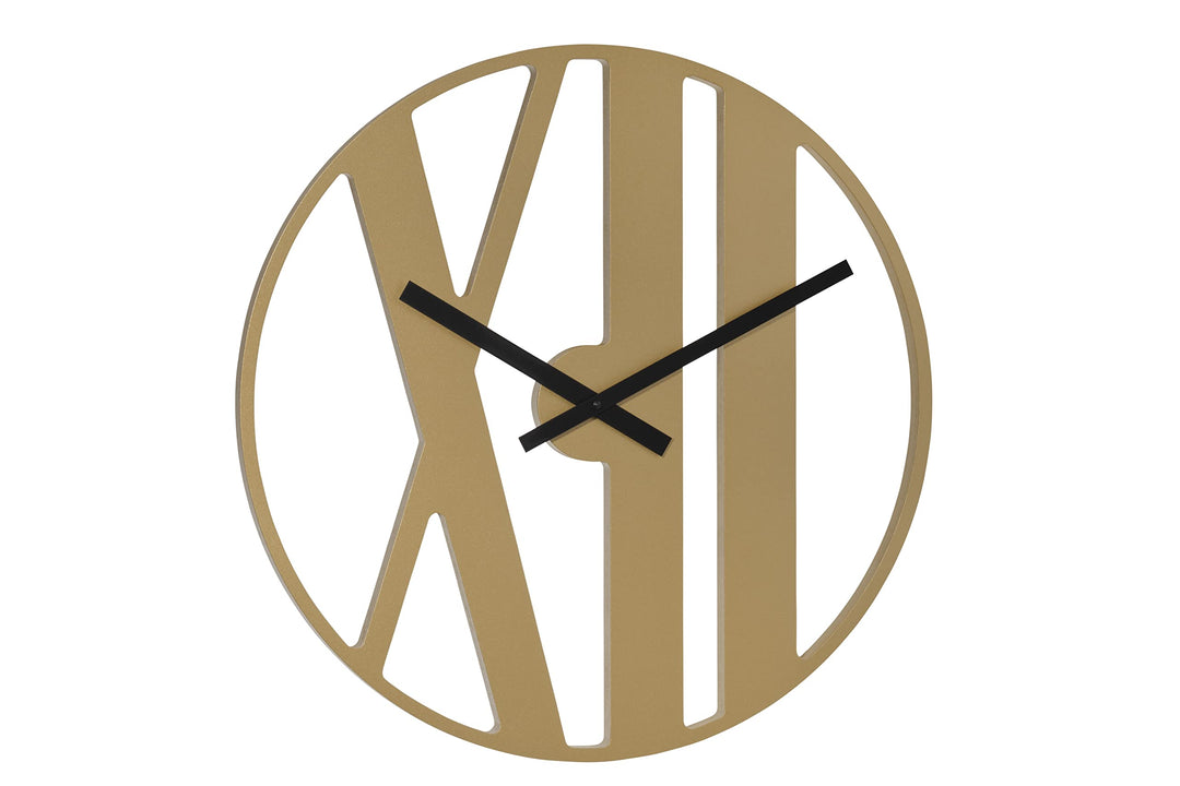 Hermle 30913-X62100 Wanduhr, Römisch Gold Ø 70