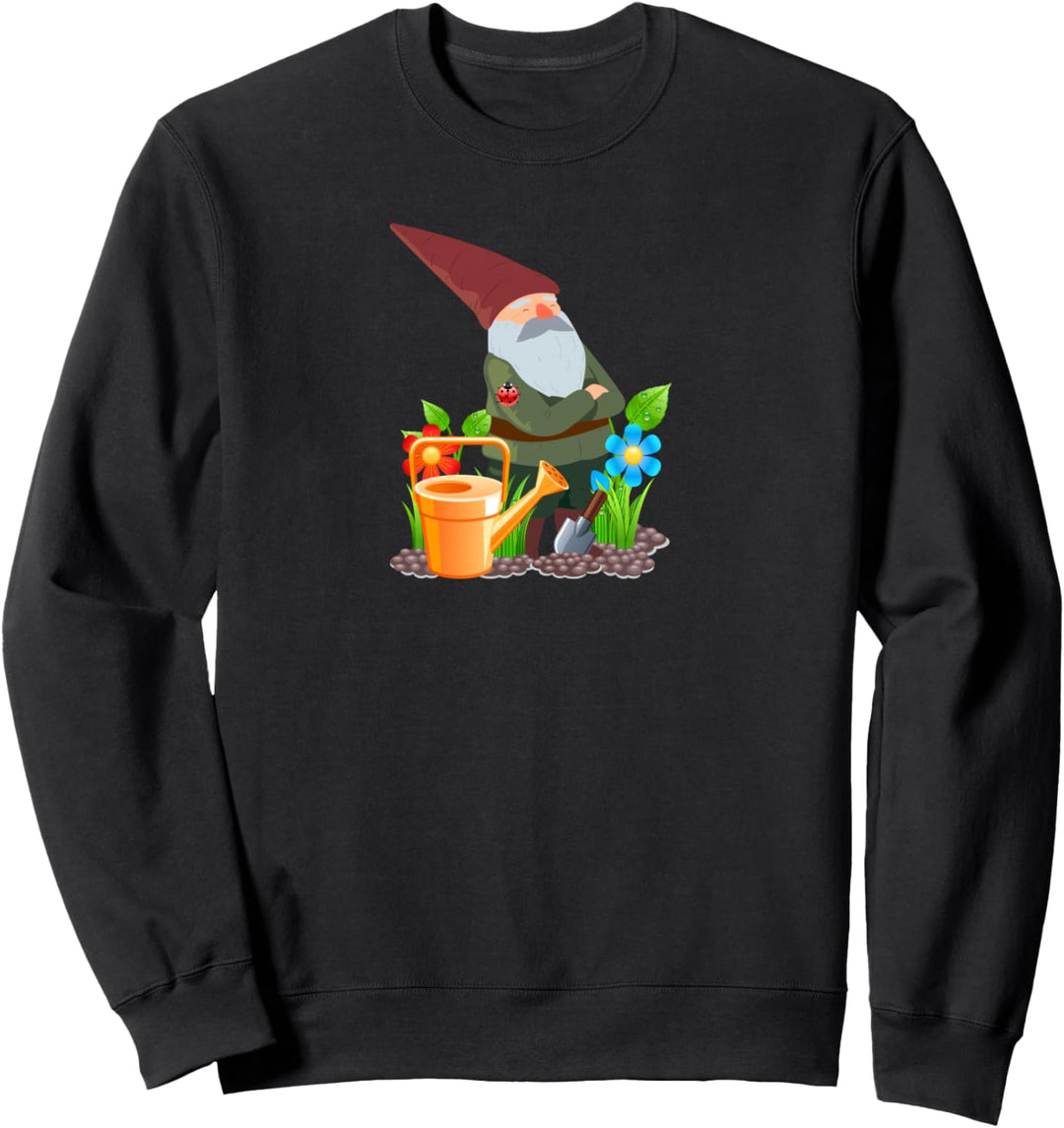 Gartenzwerg Gartenarbeit Landschaftsgärtner Pflanzen Garten Sweatshirt