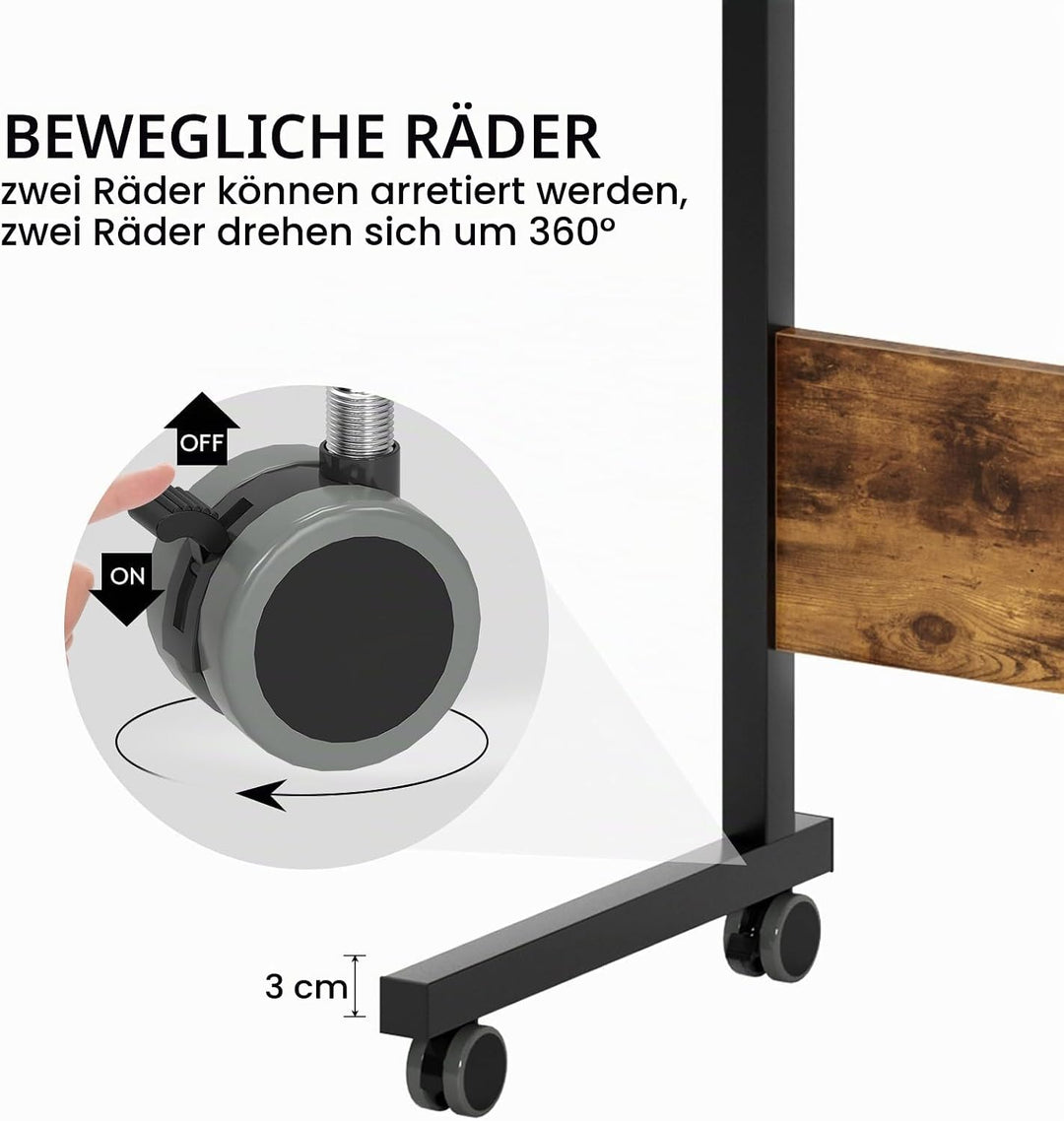 sogesfurniture höhenverstellbar Laptoptisch Computertisch mit Tablet Steckplatz, 60 * 40cm PC Tisch