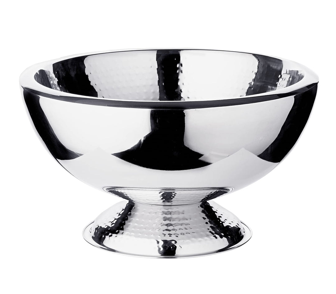 EDZARD Champagnerkühler Toni (Ø 43 cm, H 24 cm), Edelstahl hochglanzpoliert, doppelwandig, innen und