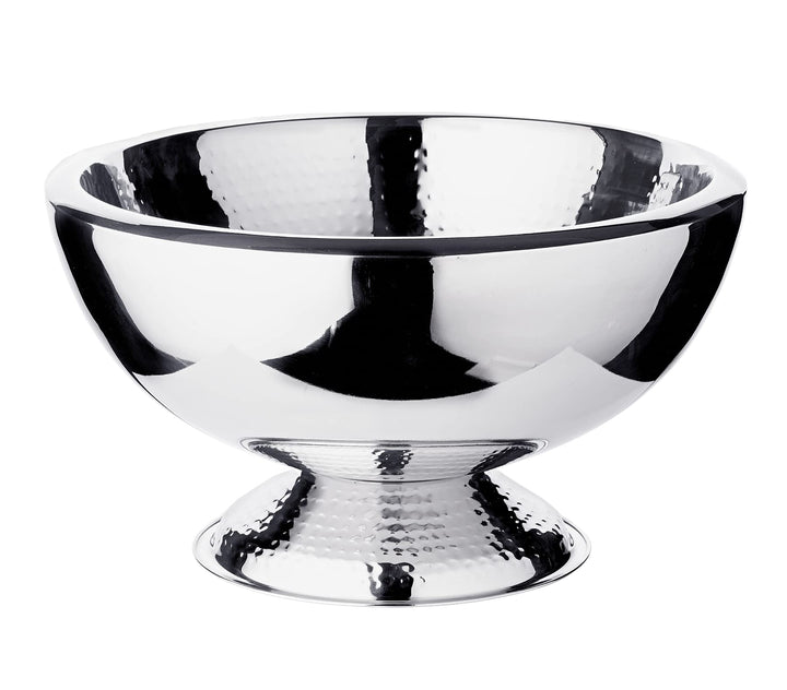 EDZARD Champagnerkühler Toni (Ø 43 cm, H 24 cm), Edelstahl hochglanzpoliert, doppelwandig, innen und