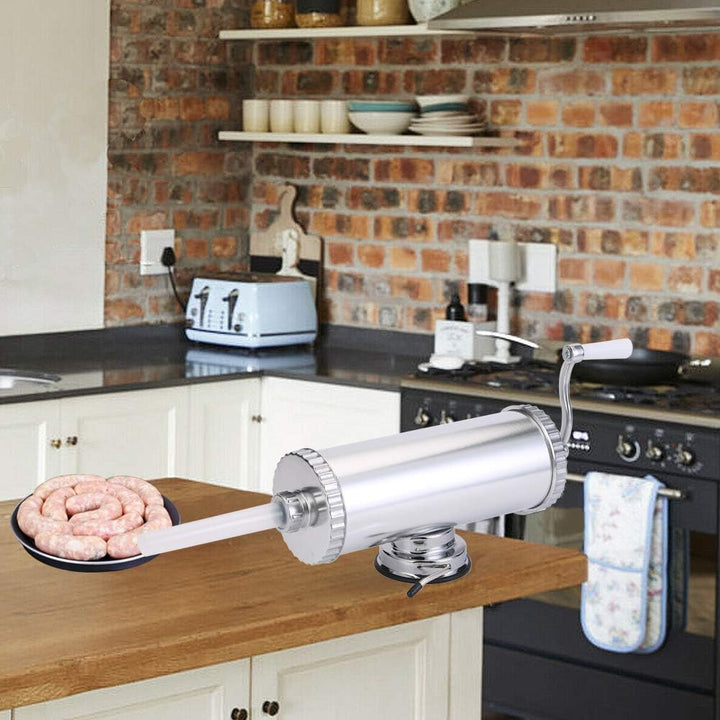 Wurstfüller, Horizontale Küche Aluminium Wurstfüllmaschine mit Saugfuss Verpackt 4 Grösse Profession