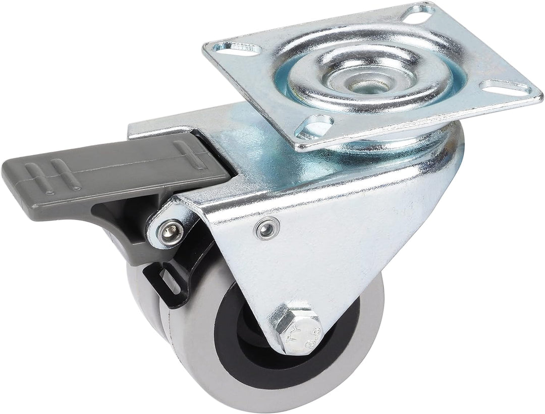 Dörner + Helmer Set Strandkorbrollen Doppelrollen 50 mm (2x Lenkrolle + 2x Lenkrolle mit Totalfestst