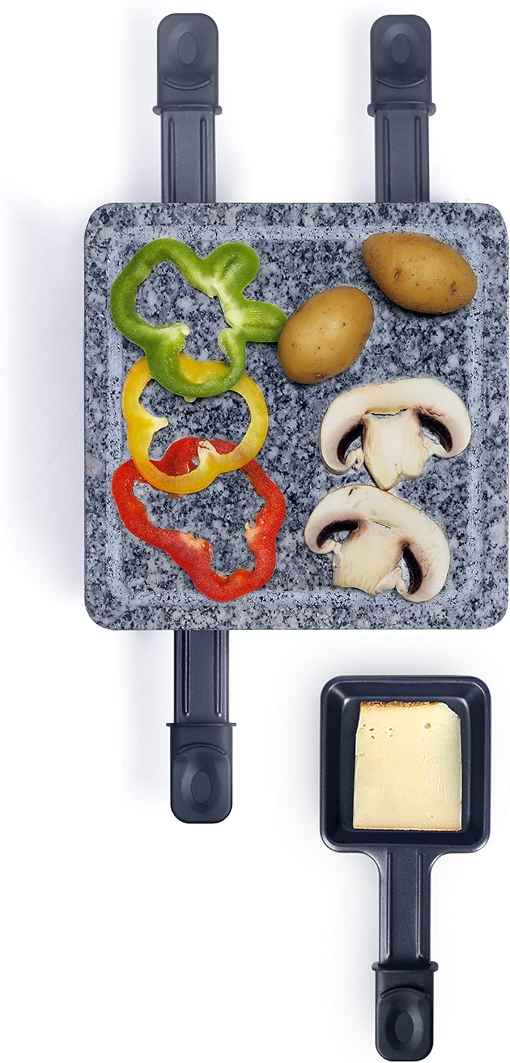 Raclette maschine 4 personen 600w + grillstein - doc242