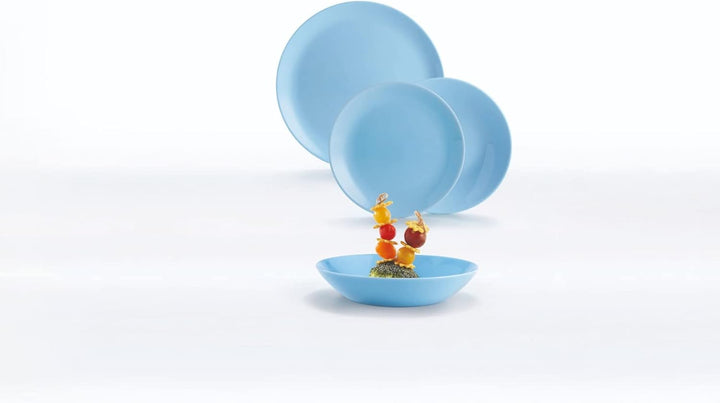 Dajar 00443 Tafelservice Hartglasgeschirr Geschirrset Tafelset Essservice Geschirr Diwali Light Blue