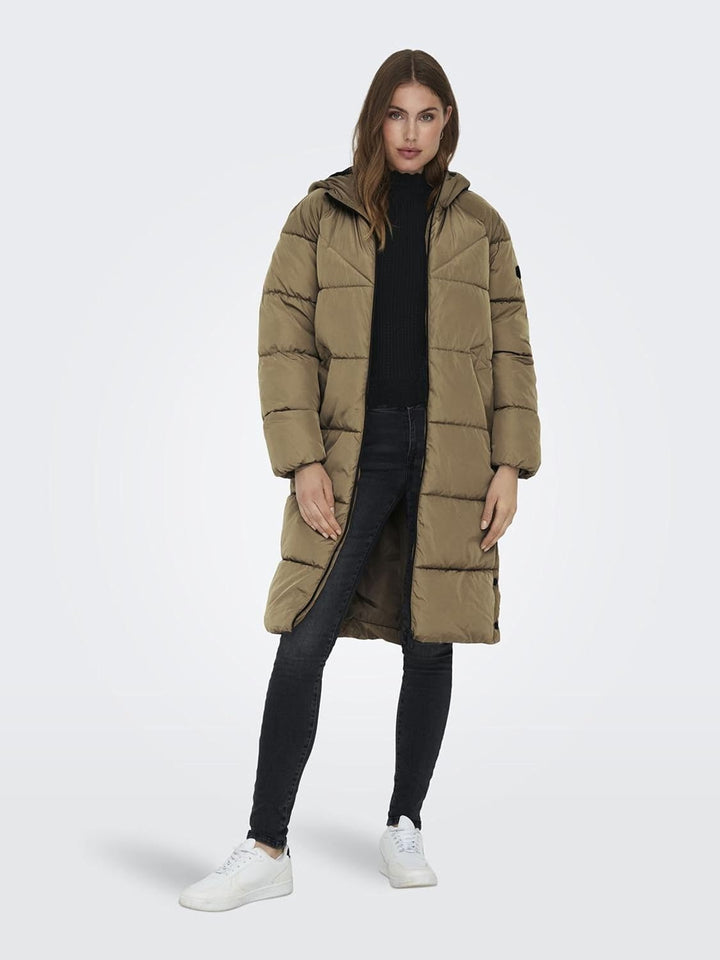 ONLY female Steppmantel Kapuze Mantel XS Otter, XS Otter