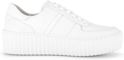 Gabor Damen Low-Top Sneaker, Frauen Halbschuhe,Wechselfussbett 39 EU Weiss, 39 EU Weiss