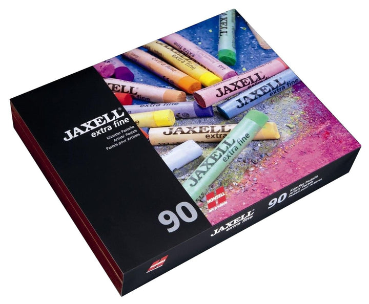 Honsell 46100 - Jaxell extra fine Künstlerpastelle, 90er Set im Holzkasten, weicher Farbabstrich, ho