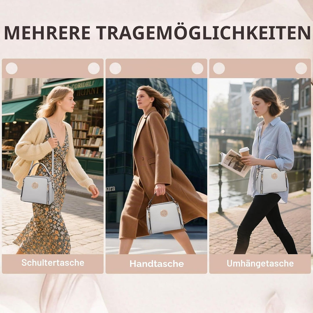 Miss Lulu Umhängetasche Damen Schultertasche Handtasche Crossbody Taschen Henkeltasche Mädchen PU Le