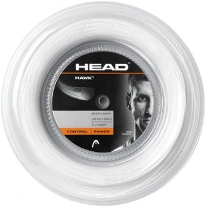 HEAD Hawk Rolle 200 Tennis-Saite 16 Weiss, 16 Weiss