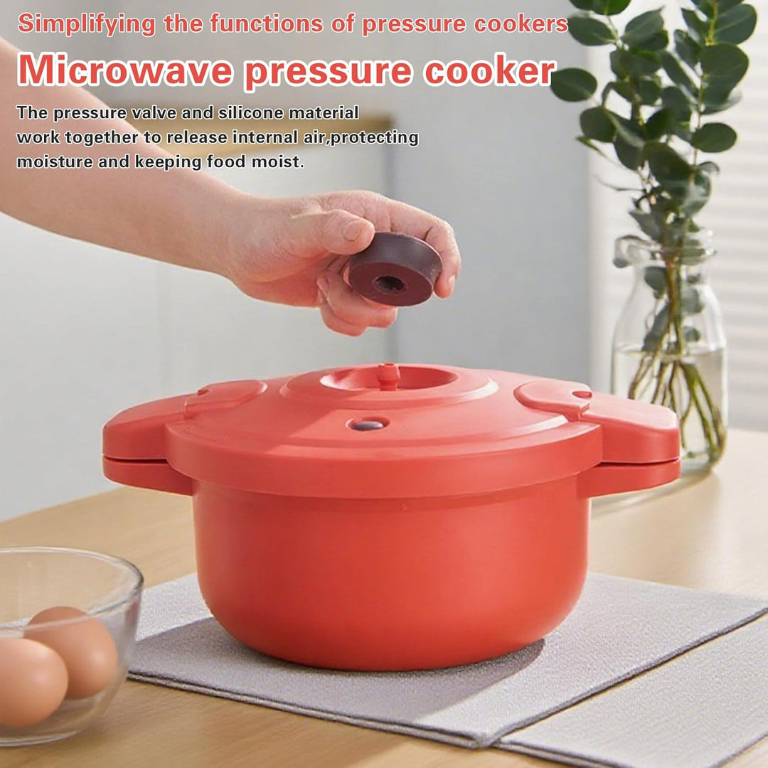 Schnellkochtopf Mikrowelle 2,3L Silikon – Dampfgarer für Reis, Gemüse, Pasta – 27,5 x 14 cm BPA-frei