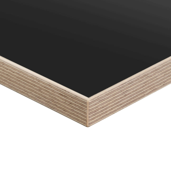 boho office® Schreibtischplatte, Tischplatte – 120 x 80 x 2,5 cm in Schwarz mit edler Multiplex Echt