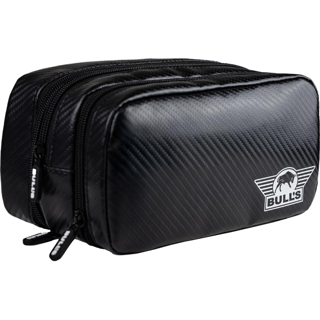 Bull's Carbon Wallet Darttasche – Dart Case für 6 Darts, 9 Molded Flights & Zubehör – Premium Dart E