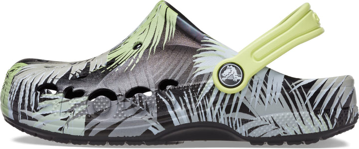 Crocs Baya Clog K Unisex Kinder Clog 19/20 EU Tropical Black Print, 19/20 EU Tropical Black Print