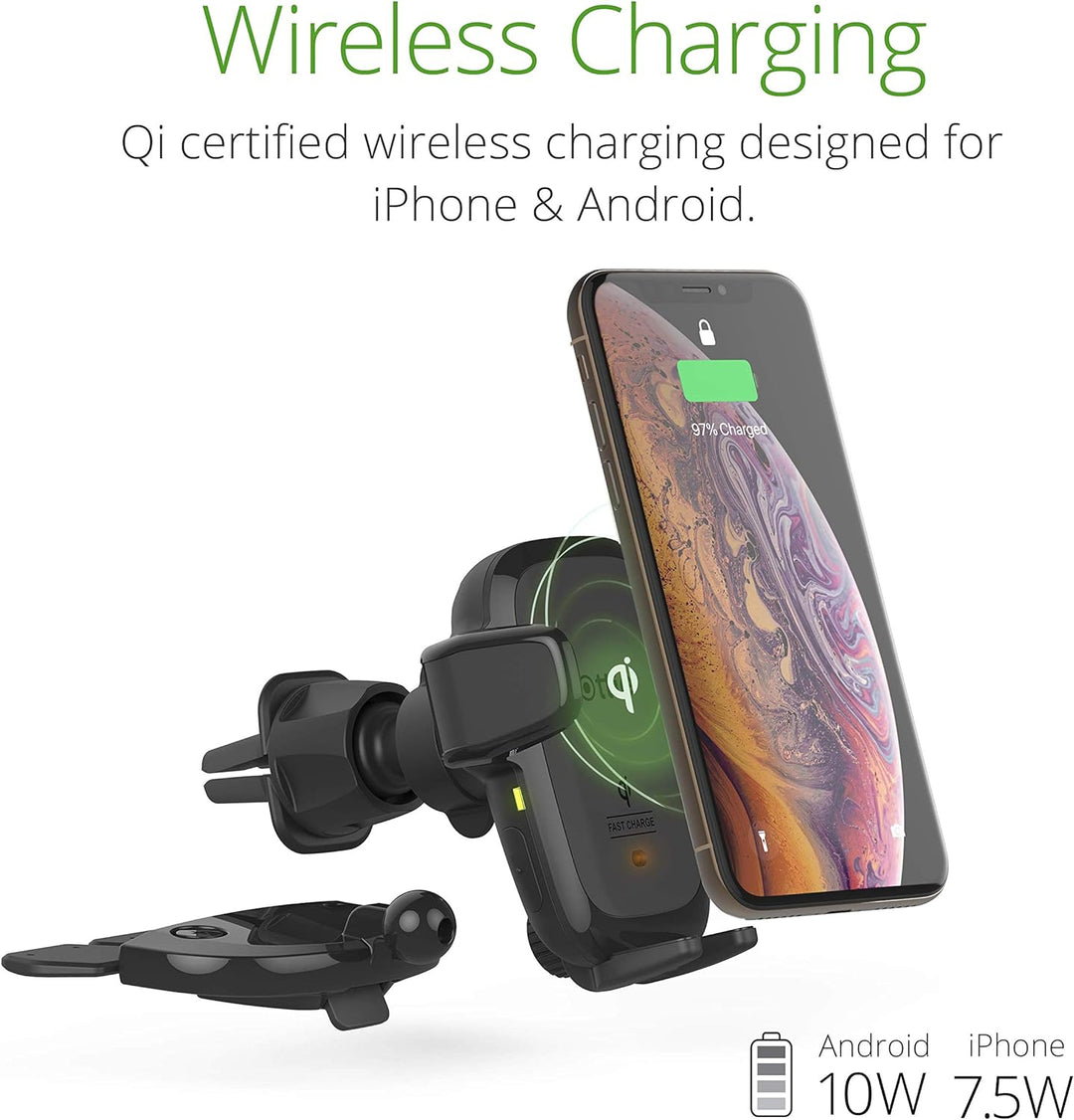 iOttie Auto SenseQi Aufladen Automatische Klemmung CD + Entlüftung für iPhone XS Max R 8 Plus 10 W f