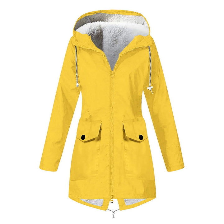 Ansenesna Regenjacke Damen Gefüttert Lang Regenjacke Damen Wasserdicht Atmungsaktiv Mit Kapuze Winte