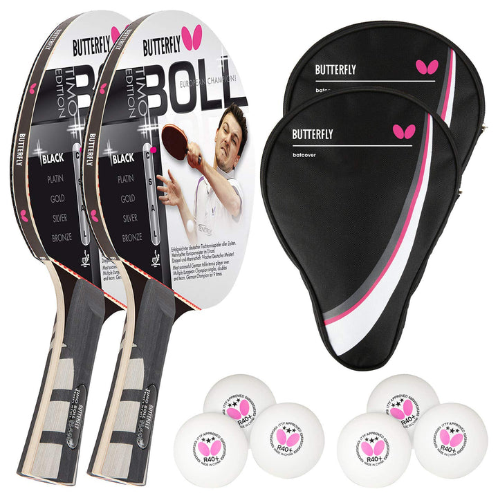 Butterfly® Timo Boll Black 85030 Tischtennisschläger | Tischtennis Racket Bat Profi Wettkampfschläge