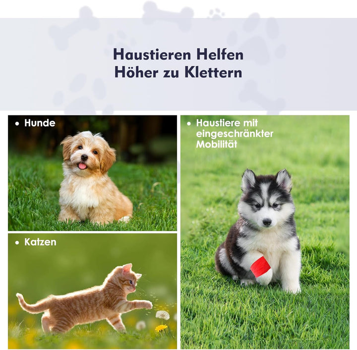 Myiosus Hundetreppe 4 Stufen, wasserdichte Haustiertreppe für Grosse Hunde und Katzen, rutschfest Hu