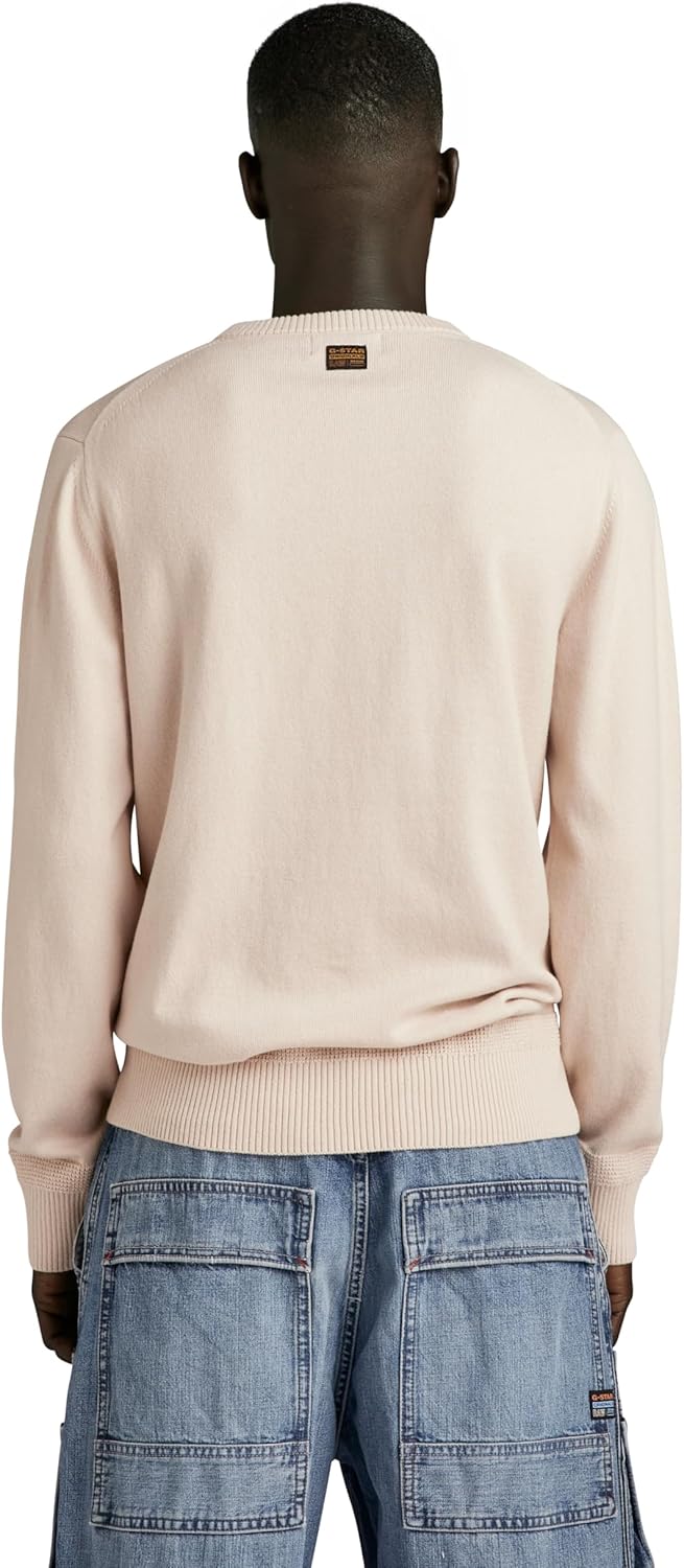 G-STAR Herren Premium Core Knitted Sweater M Beige (Whitebait D21931-d563-1603), M Beige (Whitebait