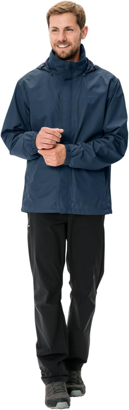 VAUDE Regenjacke Herren Escape Light, Wasserabweisende Outdoor-Jacke, Atmungsaktiver Windbreaker mit