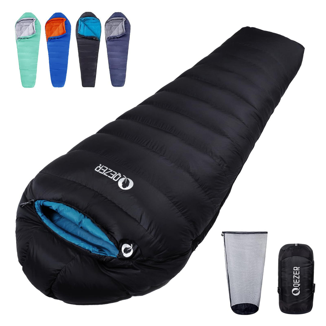 Daunenschlafsack,Warmer Leichter Winter Schlafsack 0°C bis -23°C für Erwachsener und Kind 4 Jahresze