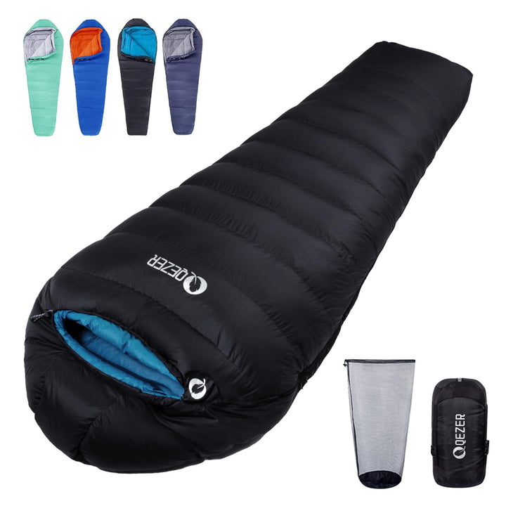 Daunenschlafsack,Warmer Leichter Winter Schlafsack 0°C bis -23°C für Erwachsener und Kind 4 Jahresze