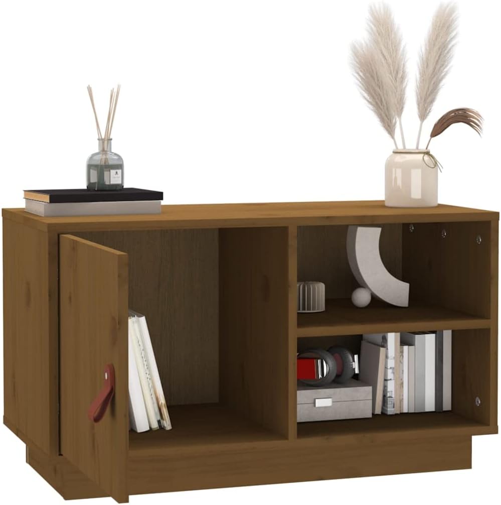 TV Schrank, TV Lowboard mit 1 Tür und 2 offenen Fächern, Fernsehtisch, Fernsehschrank, TV-Tisch, TV