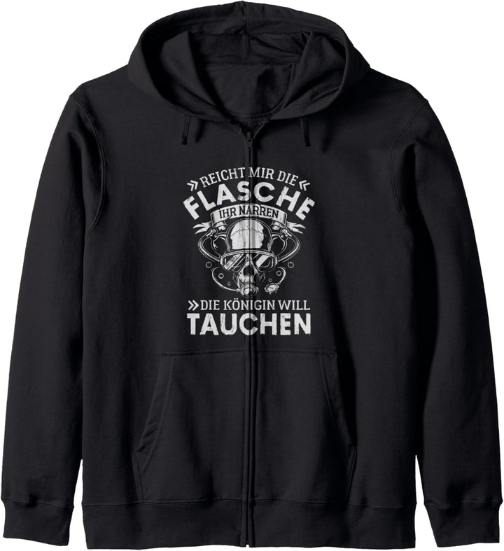 Reicht Mir Die Sauerstoffflasche Tauchen Königin Taucherin Kapuzenjacke