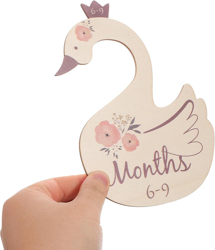 Yardwe 7 Stück Babykleiderschrank Trennwände Schwan Design mit UV Druck Eleganter Kleidertrenner für