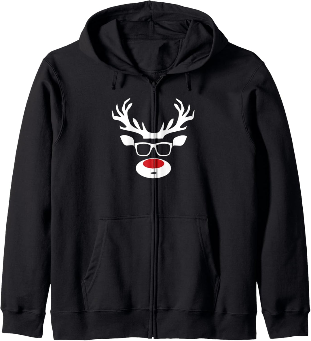 Lustige Santa Weihnachtsbekleidung Rentier Rudolf Weihnachts Kapuzenjacke