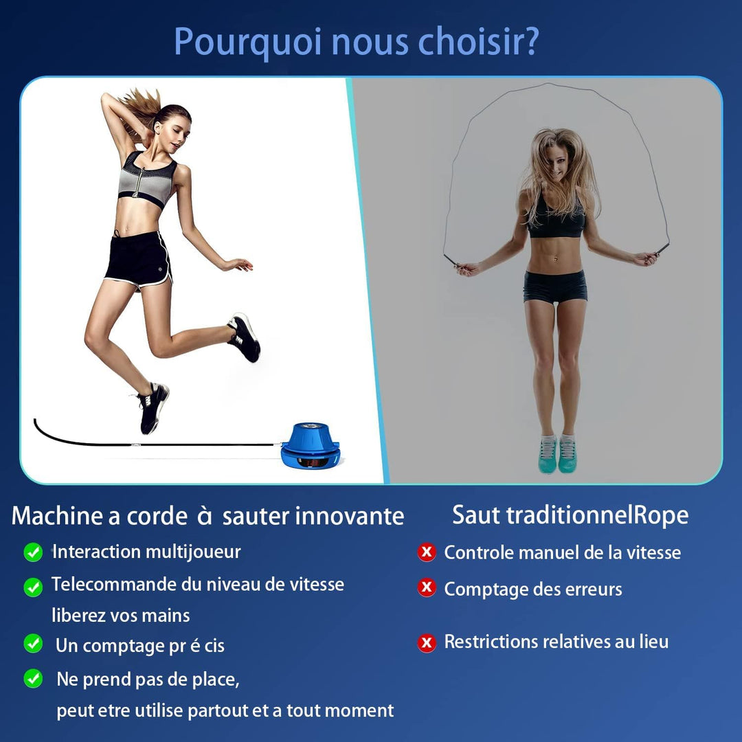 Jump Rope Elektronische Springseile Springseil-Workout mit Multi-User zusammen Einstellbare 1-10 Ges